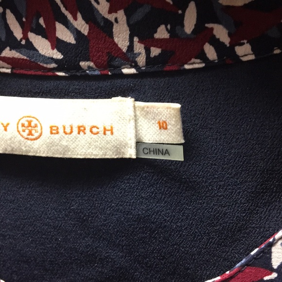 Tory Burch Silk Floral Flounce Dress Sz 10 - Picture 3 of 5